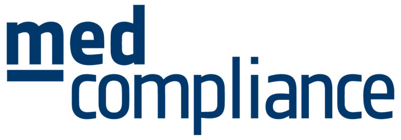 Logo von MedCompliance in blau